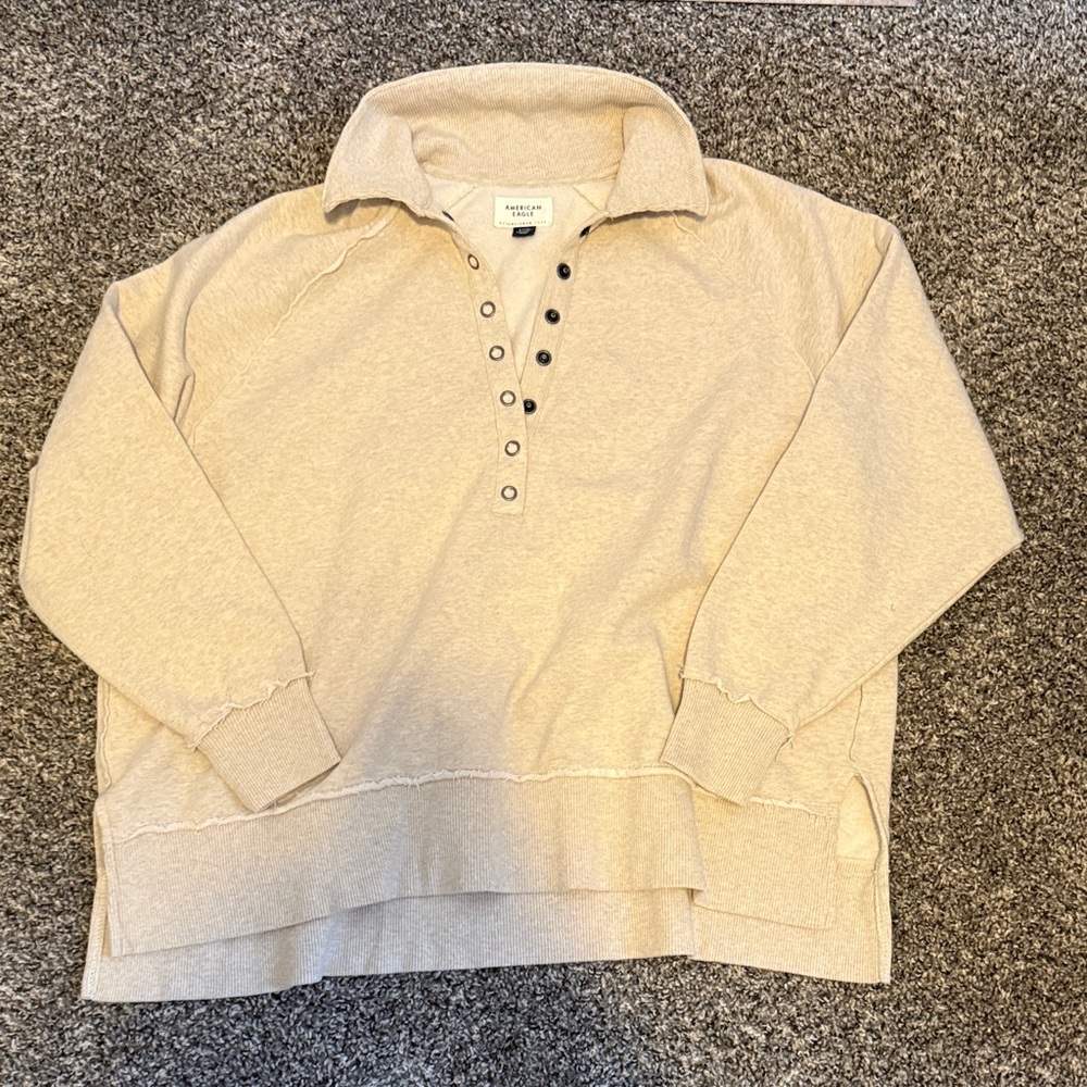 American Eagle Big Hug Henley Sweatshirt